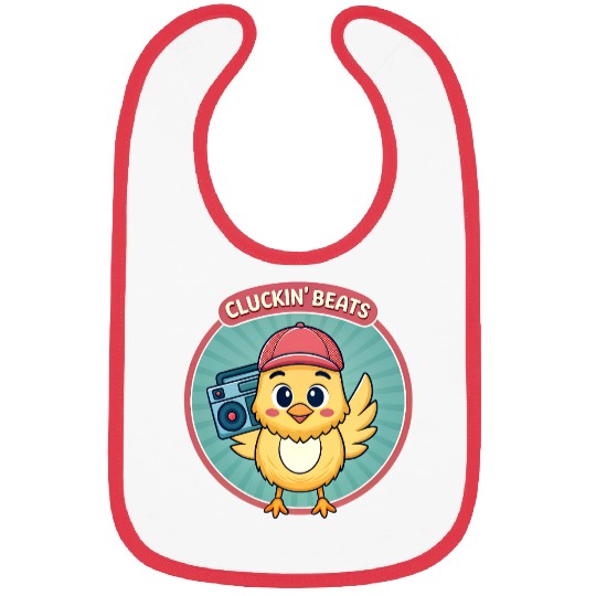 Cluckin Beats Chicken Hip Hop Retro 90s. Bibs