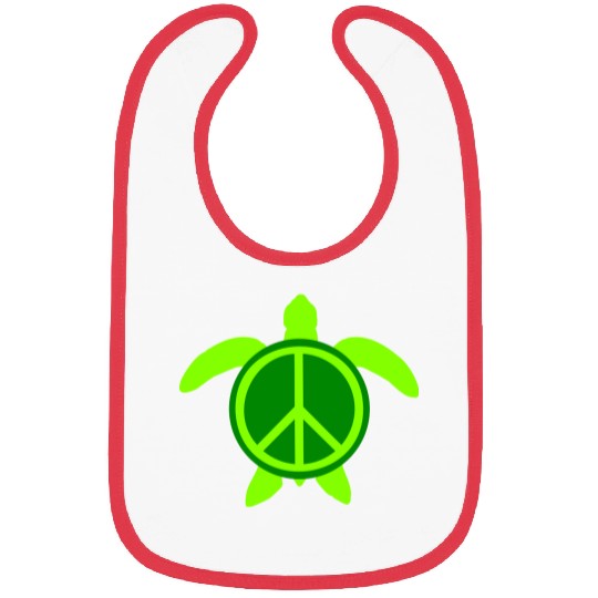 Water Turtle Peace Victory Love Cute Symbol Logo Bibs