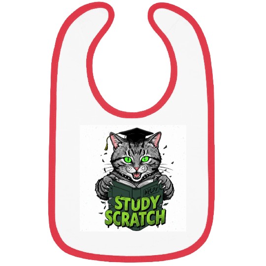 Studious Jungle Leopard Illustration Bibs