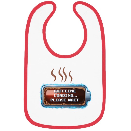 Caffeine Loading... Pixel Coffee Bibs