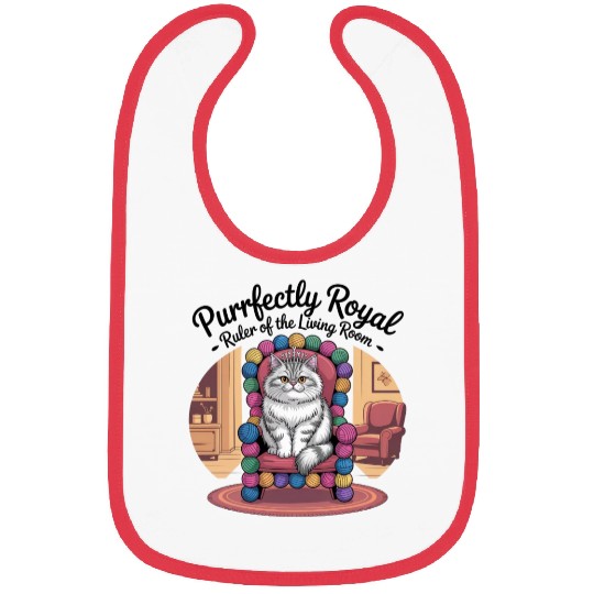 Purrfectly Royal – Ruler of the Living Room Bibs