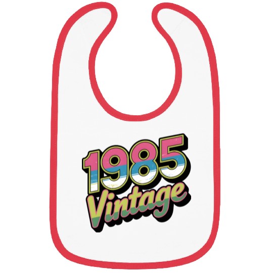 1985 Vintage Birthday Retro 80s Gift Idea Bibs