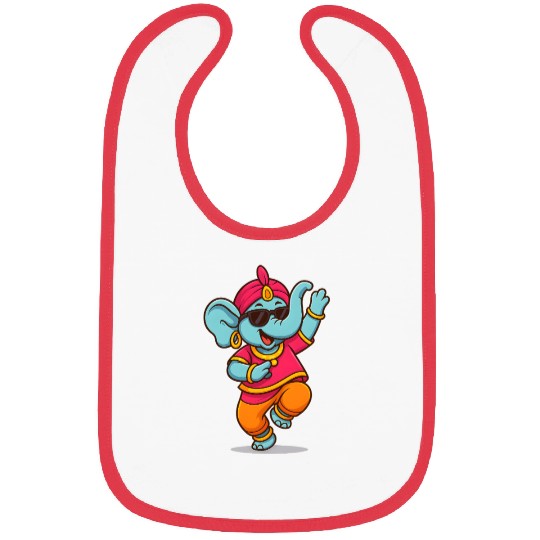 Bollywood Dancing Elephant with Sunglasses Bibs
