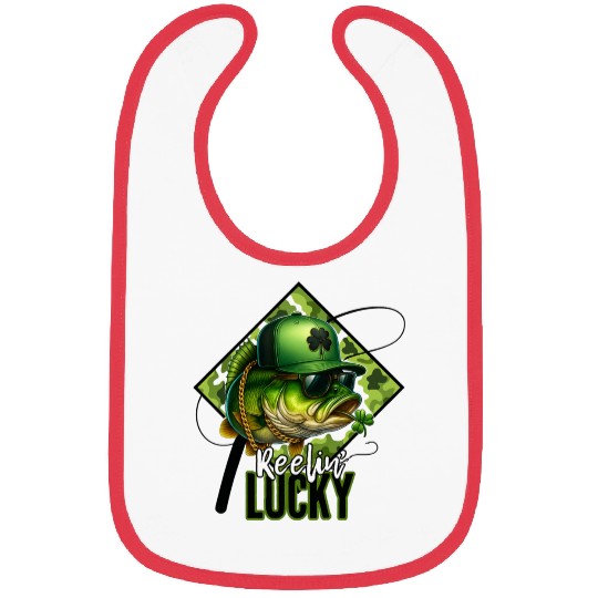 Reelin' Lucky Bass Fish Bibs