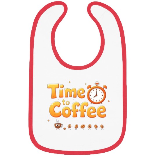 Time to Coffee Playful Design Bibs