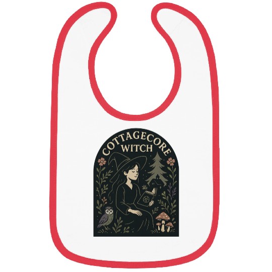 Cottagecore Witch Herbalist Illustration Bibs