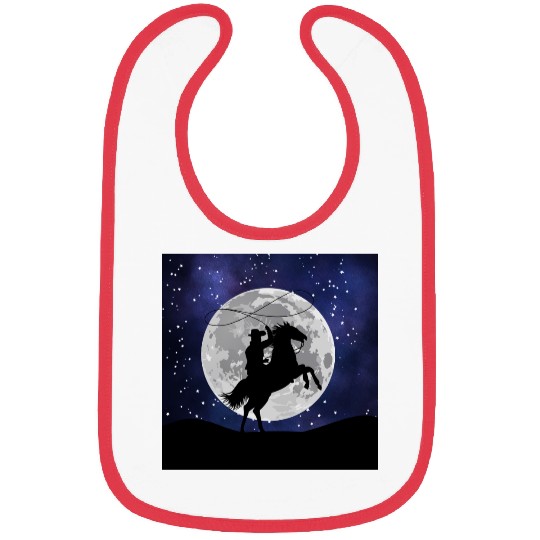 Cowboy in the dark night Bibs
