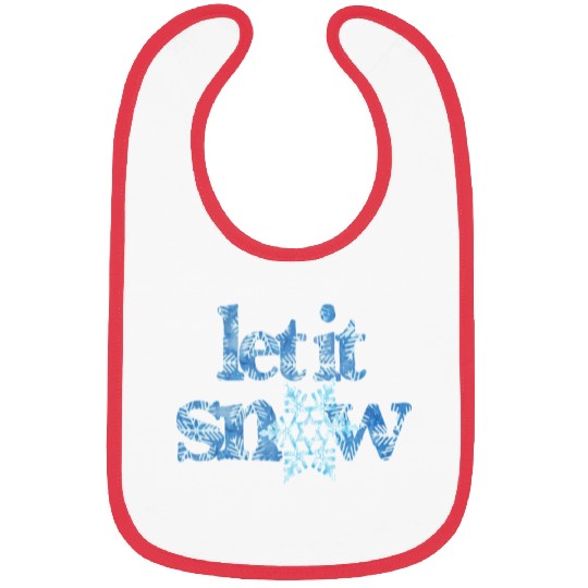 LET IT SNOW blue snowflakes winter wonderland xmas Bibs