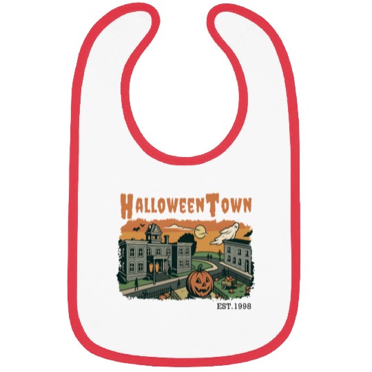 Halloweentown Spooky Sunset Scene – Vintage Hallow Bibs