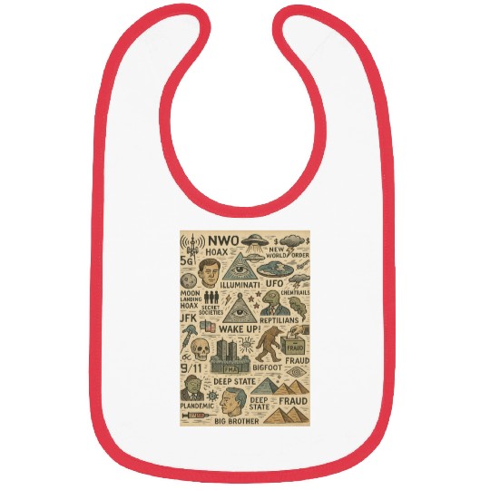 Vintage Conspiracy Theory Icons Bibs