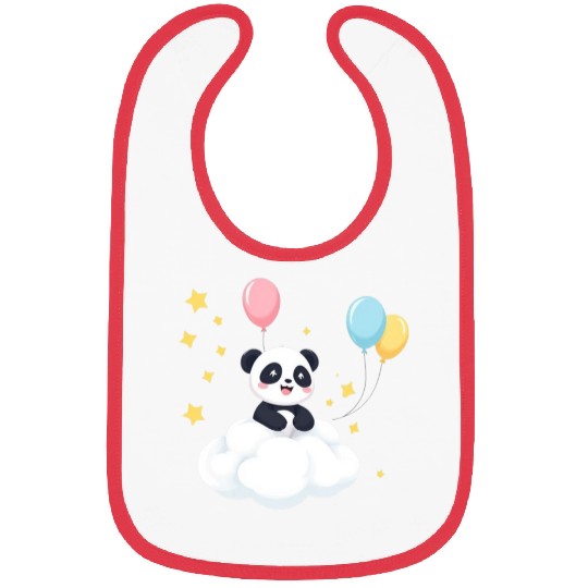 Panda in the Clouds Bibs