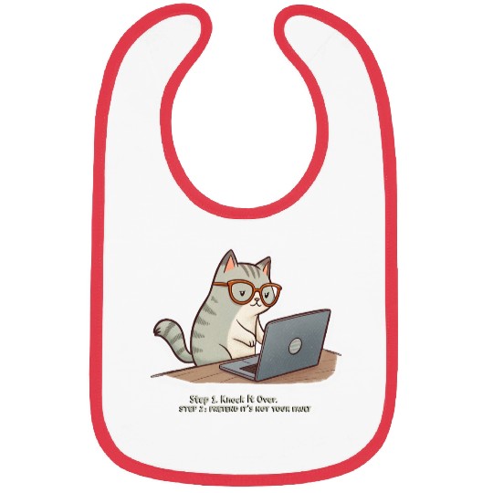 Keyboard Warrior Cat Bibs