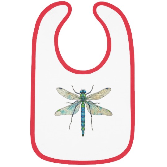 Dragonfly design insect art entomology I love bugs Bibs