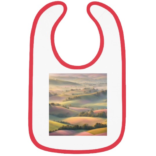 Pastel Rolling Hills Landscape Bibs
