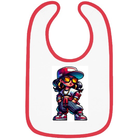 Street Dance Rap Girl Bibs