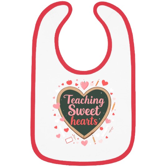 Teaching Sweet Hearts Cookie Design Bibs