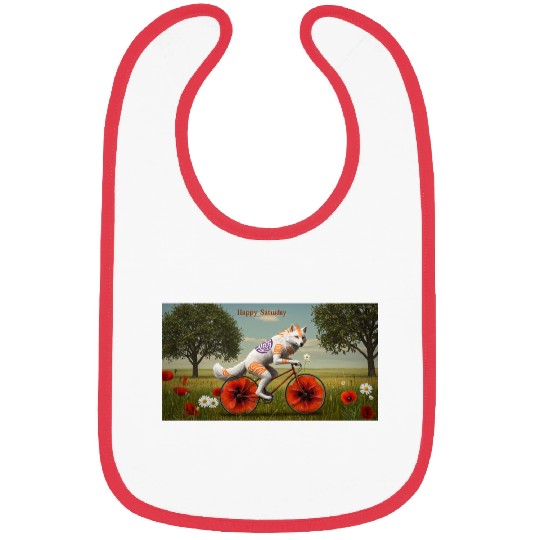 A striking anthropomorphic white wolf  Bibs