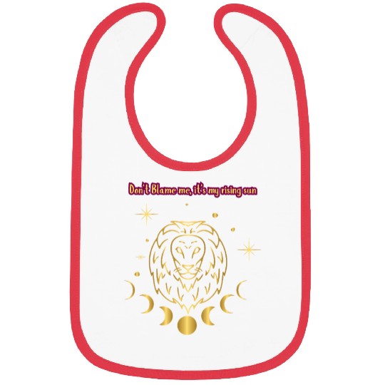 Lunar Zodiac Lion with Celestial Crest Bibs