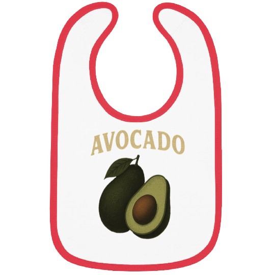 Avocado Botanical Illustration Bibs