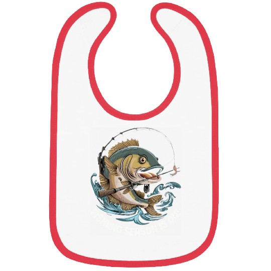 Fishing Fish with Hook and Water Splash Bibs