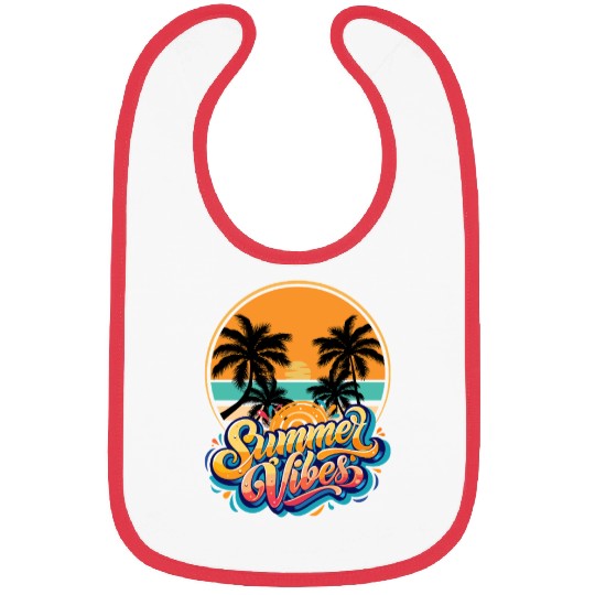Tropical Sunset Summer Vibes Design Bibs
