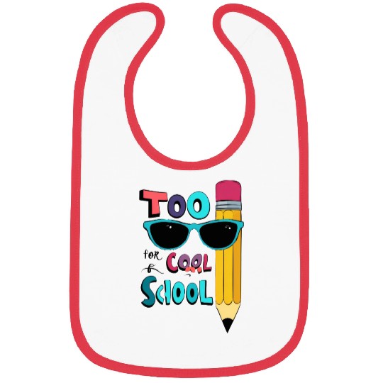 Cool School Pencil and Sunglasses Design Bibs