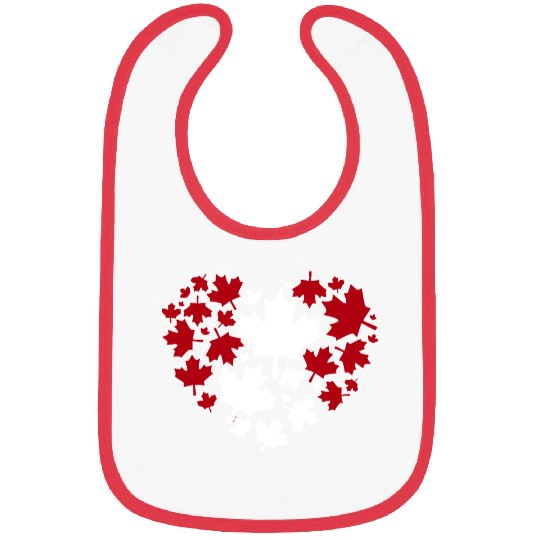 Heart-Shaped Maple Leaf Pattern Bibs