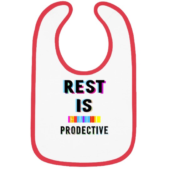 Rest is Creative and Colorful Typography Bibs
