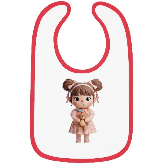 Sweet Candy Girl with Teddy Bear Bibs