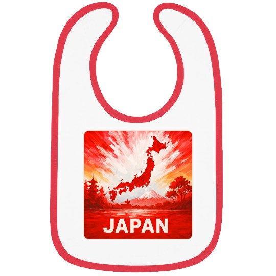 Japan - Land Of The Rising Sun Bibs