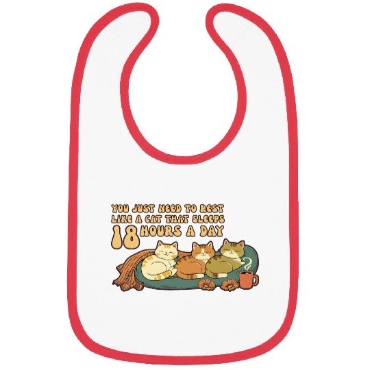 Relaxing Cat Nap Quote Design Bibs