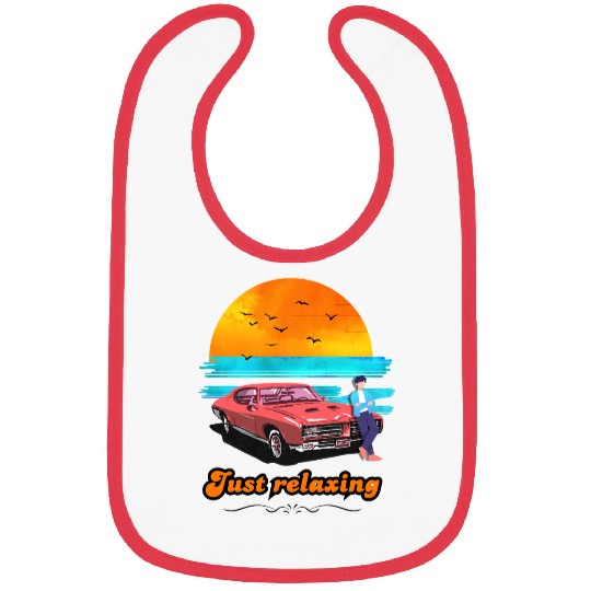 Just Relaxing – Vintage Sunset Car Vibes Bibs