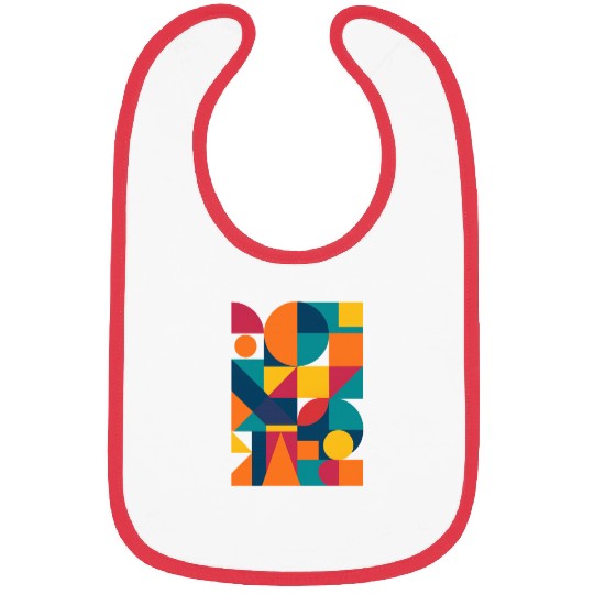 Vibrant Modern Geometry Bibs