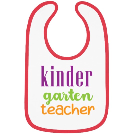 Colorful Kindergarten Teacher Design Bibs
