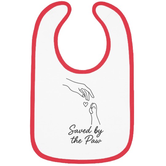 Saved by the Paw – Dog Rescue Line Art Bibs