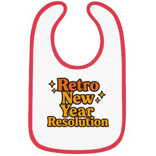Retro New Year Resolution Typography Bibs