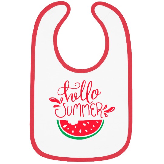 Hello Summer Watermelon Bibs