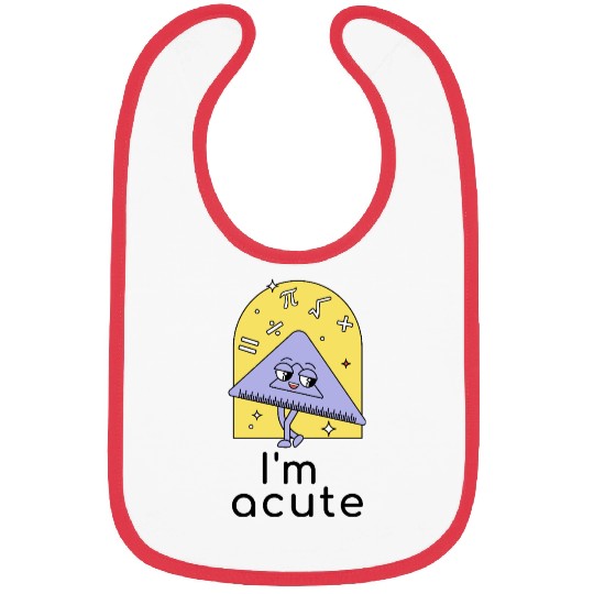 Playful Math Triangle Character Bibs
