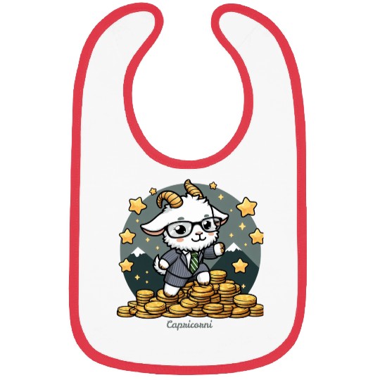 Capricorn Business Goat Illustration Bibs