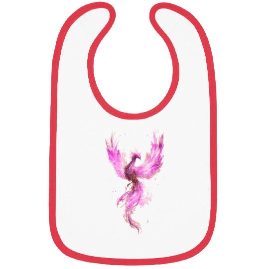 Celestial Phoenix Watercolor Illustration Bibs