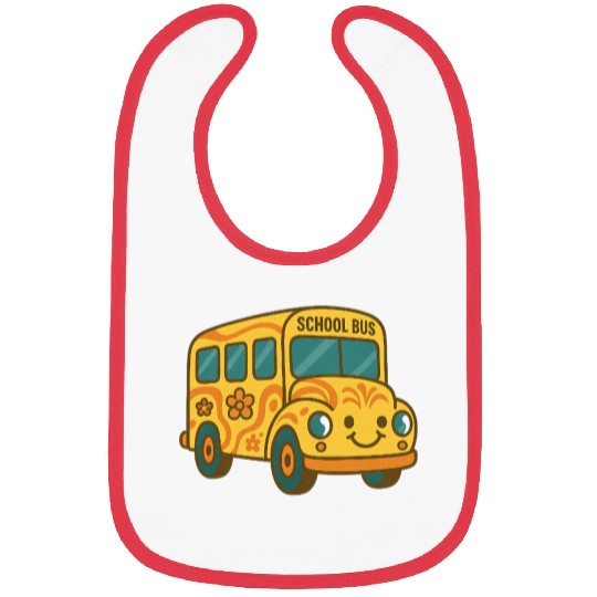 Cute Yellow School Bus Back to School Fun Bibs