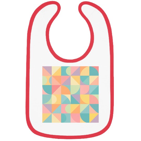 Pastel Geometric Pattern for Modern Apparel Bibs