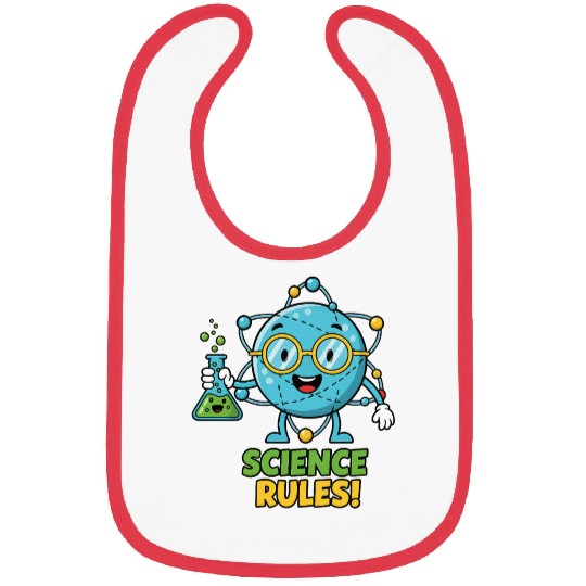 Cute Science Rocket Character Bibs