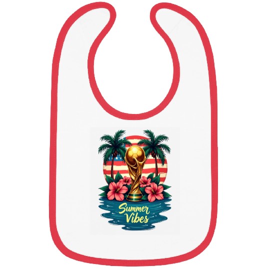 Tropical Summer Vibes Soccer Trophy Design Bibs