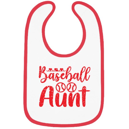 Baseball Aunt Bibs