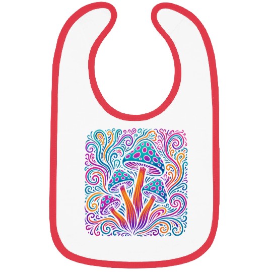 Psychedelic Mushroom Dream Bibs