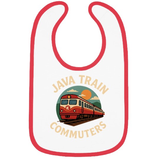 Java Train Commuters Illustration Bibs
