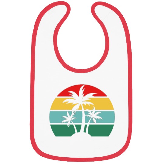 Vintage Sunset Palm Bibs
