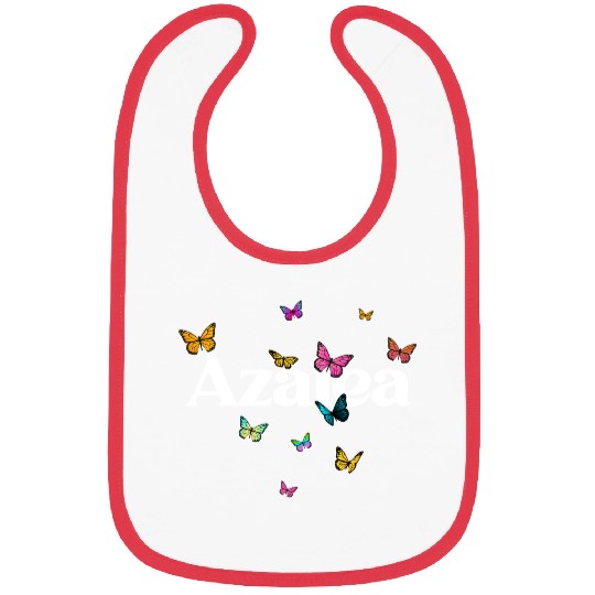 AZALEA - beautiful girl name with cute butterflies Bibs