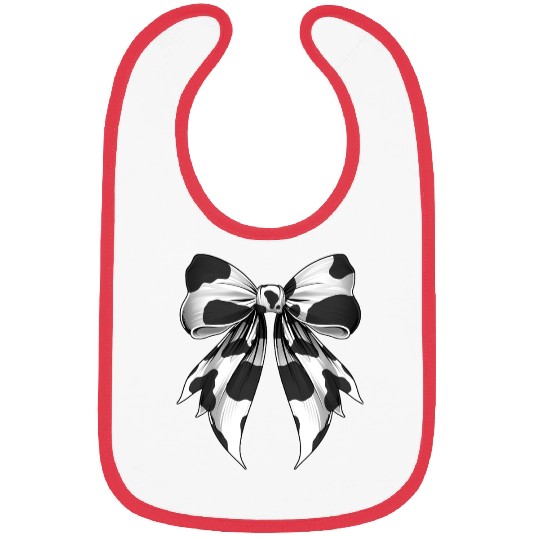 Coquette Bow Cow Pattern Cow Farmer Cow Farming Bibs